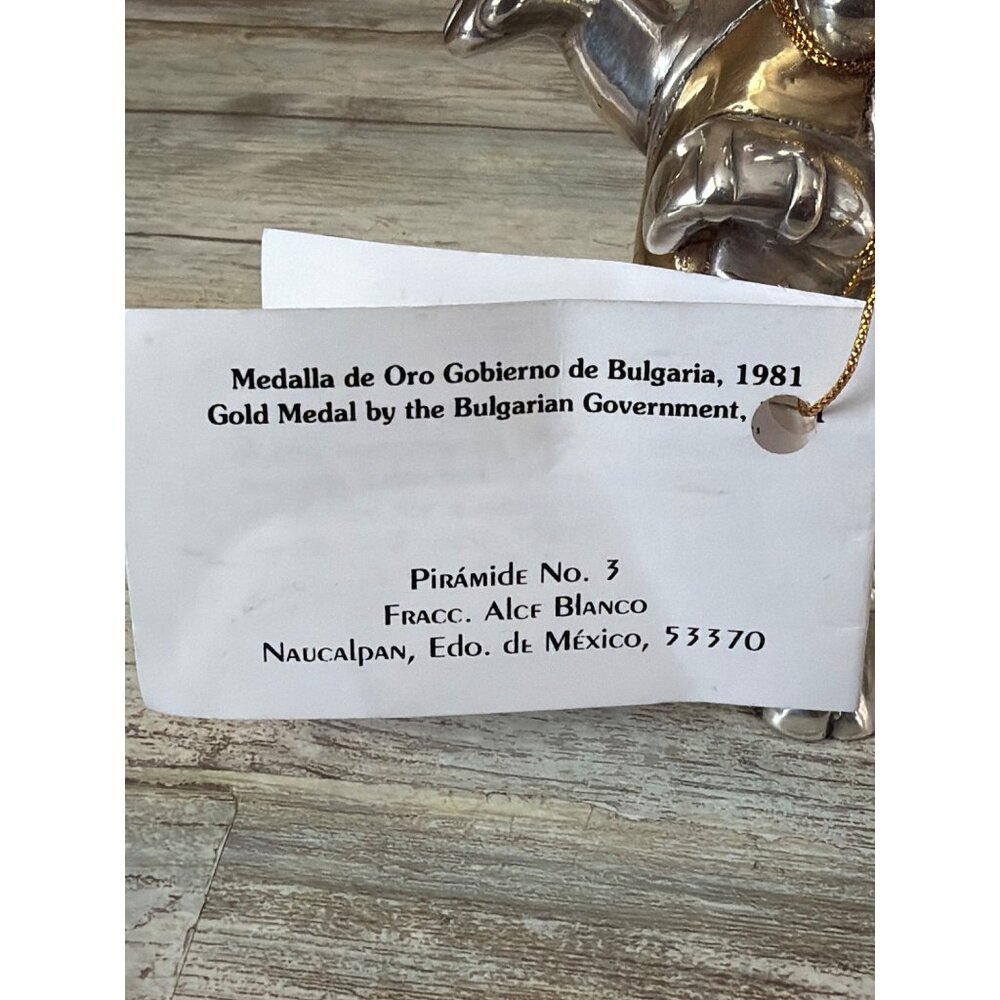 D'Argenta Mexico Disney Silver Tone Tigger Winnie the Pooh Figurine w/Tag 1980s - Picture 13 of 13